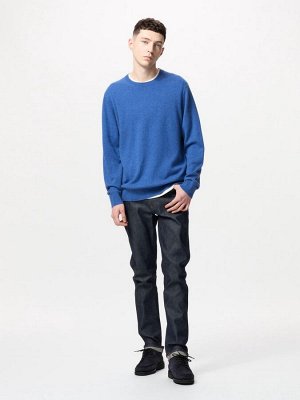 UNIQLO - кашемировый свитер с круглым вырезом - 56 OLIVE