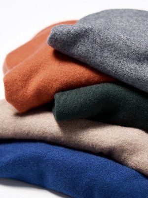 UNIQLO - кашемировый свитер с круглым вырезом - 56 OLIVE