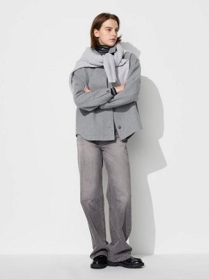 UNIQLO — широкие прямые джинсы увеличенной длины - 05 GRAY