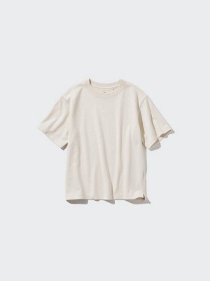 UNIQLO - хлопковая футболка Airism с круглым вырезом  - 30 NATURAL