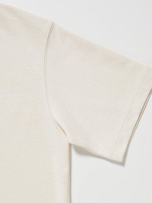 UNIQLO - хлопковая футболка Airism с круглым вырезом  - 30 NATURAL