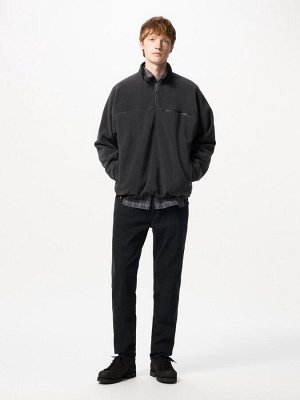 UNIQLO - джинсы EZY с эластичной талией и с зауженным силуэтом - 09 BLACK