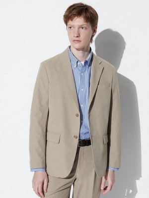 UNIQLO - легкий пиджак из гладкой ткани - 32 BEIGE