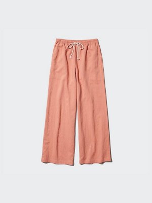 UNIQLO - легкие брюки из смесового льна - 21 LIGHTORANGE