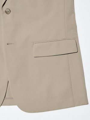 UNIQLO - легкий пиджак из гладкой ткани - 32 BEIGE