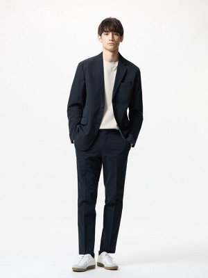 UNIQLO - легкий пиджак из гладкой ткани - 69 NAVY