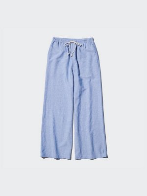 UNIQLO - легкие брюки из смесового льна - 65 BLUE
