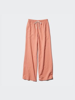 UNIQLO - широкие легкие брюки из смесового льна
