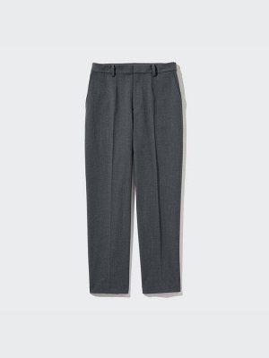 UNIQLO - смарт брюки до щиколотки слегка зауженного силуэта (64-66 см) - 05 GRAY