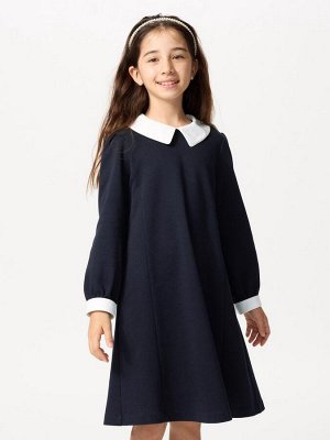 UNIQLO - трикотажное платье с белым воротничком - 69 NAVY