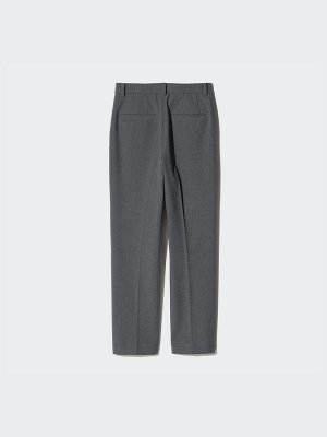UNIQLO - смарт брюки до щиколотки слегка зауженного силуэта (64-66 см) - 05 GRAY