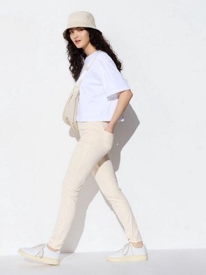 UNIQLO - ультраэластичные джеггинсы с задними карманами - 01 OFFWHITE