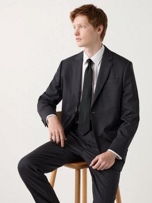 UNIQLO - однотонный шелковый галстук - 09 BLACK