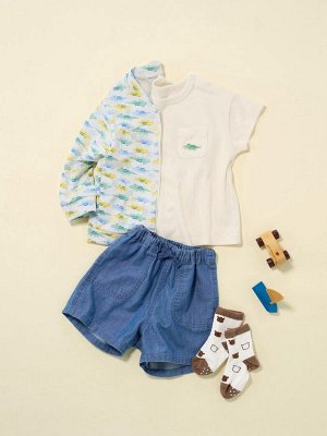 UNIQLO - футболка с вышивкой на кармане для малышей