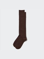 UNIQLO - женские плотные носки-гольфы Heattech с косой вязкой