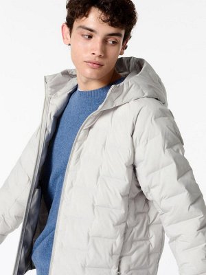 UNIQLO - стёганый пуховик с удобным капюшоном Pufftech - 01 OFF WHITE