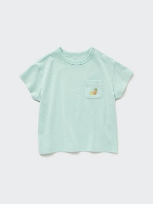 UNIQLO - футболка с вышивкой на кармане для малышей