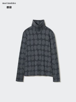 UNIQLO Heattech - тонкая термо-водолазка с уникальным дизайном от Marimekko - 30 NATURAL
