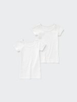 UNIQLO - комплект хлопковых однотонных футболок для детей (2 шт.)