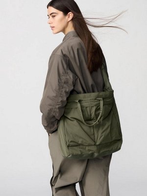 UNIQLO - большая сумка 2way с внешними карманами - 09 BLACK