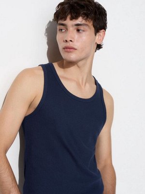 UNIQLO - мужская майка базового цвета в рубчик с функцией Dry