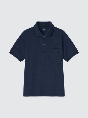 UNIQLO - детская рубашка-поло Dry Kanoko Pocketski с короткими рукавами