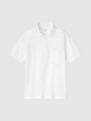 UNIQLO - детская рубашка-поло Dry Kanoko Pocketski с короткими рукавами