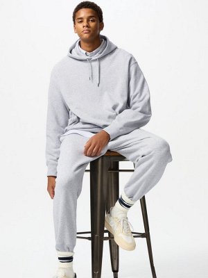 UNIQLO - хлопковая толстовка унисекс с капюшоном - 05 GRAY