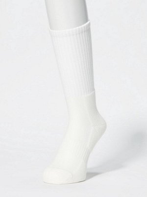 UNIQLO - длинные ребристые носки с дышащей сетчатой структурой - 01 OFFWHITE
