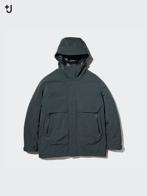 UNIQLO - гибридная пуховая парка оверсайз +J