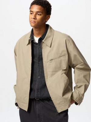 UNIQLO - короткая унисекс куртка из плотного хлопка - 32 BEIGE