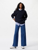 UNIQLO - расширяющиеся к низу джинсы увеличенной длины - 67 BLUE