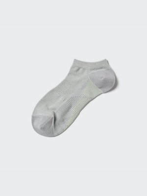 UNIQLO - спортивные короткие носки с сетчатой структурой для мужчин - 02 LIGHTGRAY