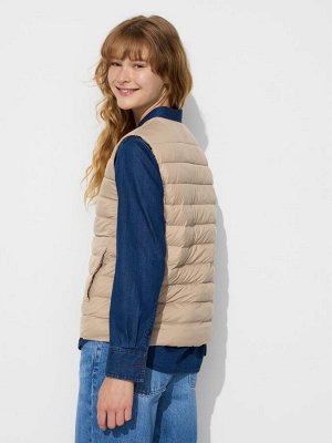 UNIQLO - легкий компактный жилет Puffteck - 01 OFF WHITE