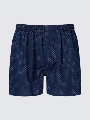 UNIQLO - свободные семейные трусы в мелкую точку - 91 NAVY