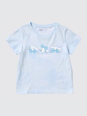 UNIQLO UT - детская хлопковая футболка с персонажами Sanrio - 60 LIGHT BLUE