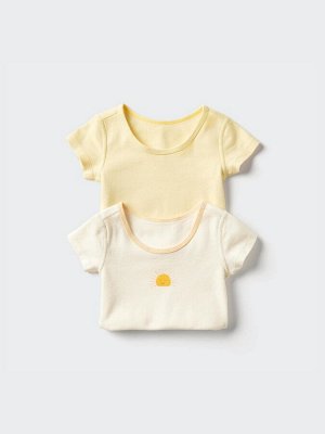 UNIQLO - комплект из 2 детских футболок из хлопка - 41 YELLOW