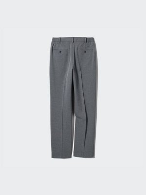 UNIQLO — широкие брюки со стрелками увеличенной длины - 09 BLACK