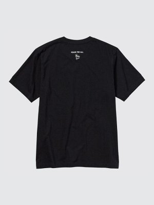 UNIQLO - хлопковая футболка PEACE FOR ALL x Дайдо Морияма - 09 BLACK