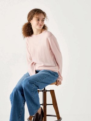 UNIQLO - кашемировый свитер с круглым вырезом