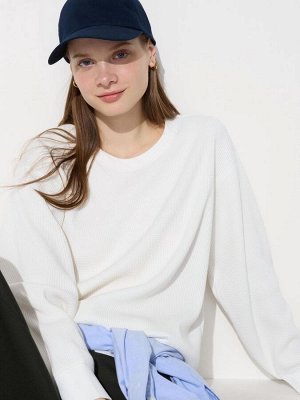 UNIQLO - вафельная кофта - 00 WHITE