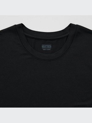 UNIQLO Heattech - термо-футболка с круглым вырезом - 09 BLACK