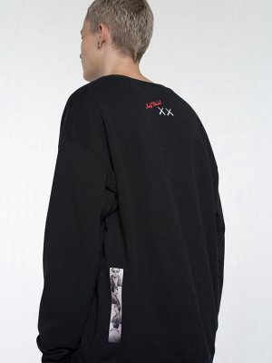UNIQLO — хлопковый лонгслив из коллаборации KAWS + Warhol - 09 BLACK