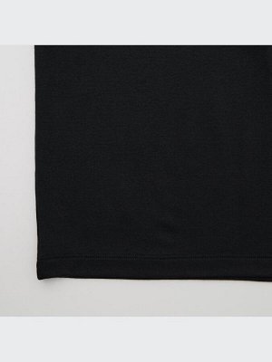 UNIQLO Heattech - термо-футболка с круглым вырезом - 09 BLACK