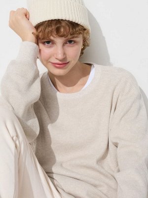 UNIQLO - вафельная кофта - 30 NATURAL