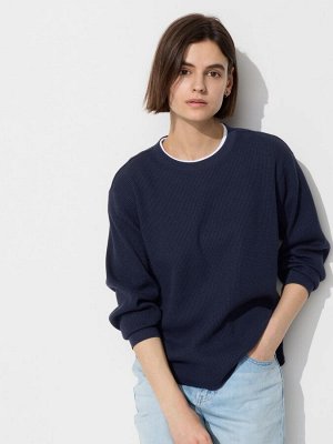 UNIQLO - вафельная кофта -  69 NAVY