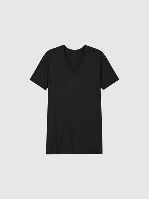 UNIQLO Heattech - мужская термо-футболка с V-образным вырезом