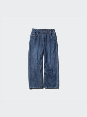 UNIQLO - широкие джинсы прямого кроя без молнии - 67 BLUE