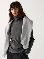 UNIQLO Heattech - тонкая термо-водолазка на флисе - 07 GRAY