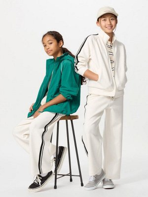 UNIQLO - широкие спортивные штаны прямого кроя с лампасами - 01 OFFWHITE